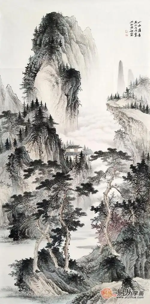 室内挂画 李佩锦最新力作国画新品《山水清音》