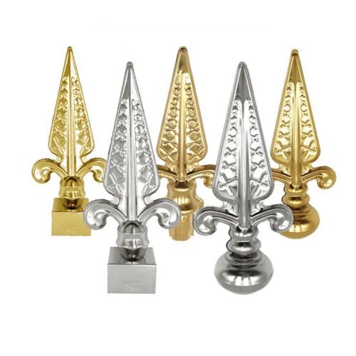 304不锈钢欧式叶尖枪头栅栏围栏杆装饰带座金叶尖防盗门枪尖