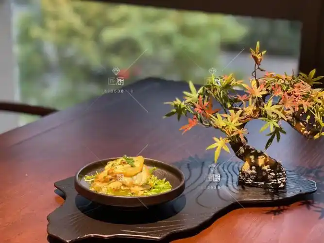 匠厨创意餐具创意白色地板盘年轮盘异性中餐盘子套盘意境菜餐具