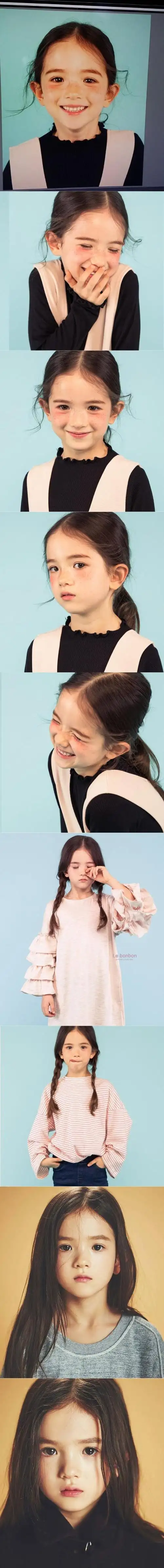 7岁的英韩混血小麻豆louie tucker 崔路易,颜值满分,镜头感满分