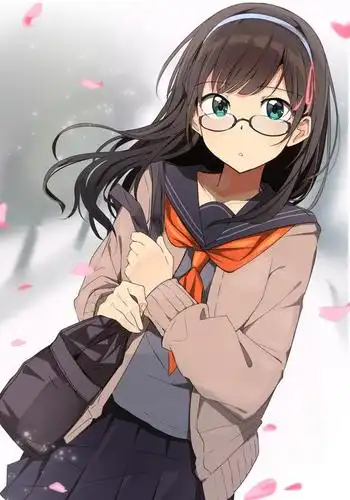 爱学习又可爱的青春美少女的插画壁纸,专注的样子有没有萌到你