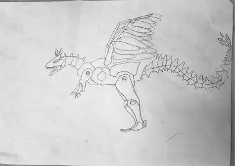 机械霸王龙简笔画机械霸王龙简笔画图片