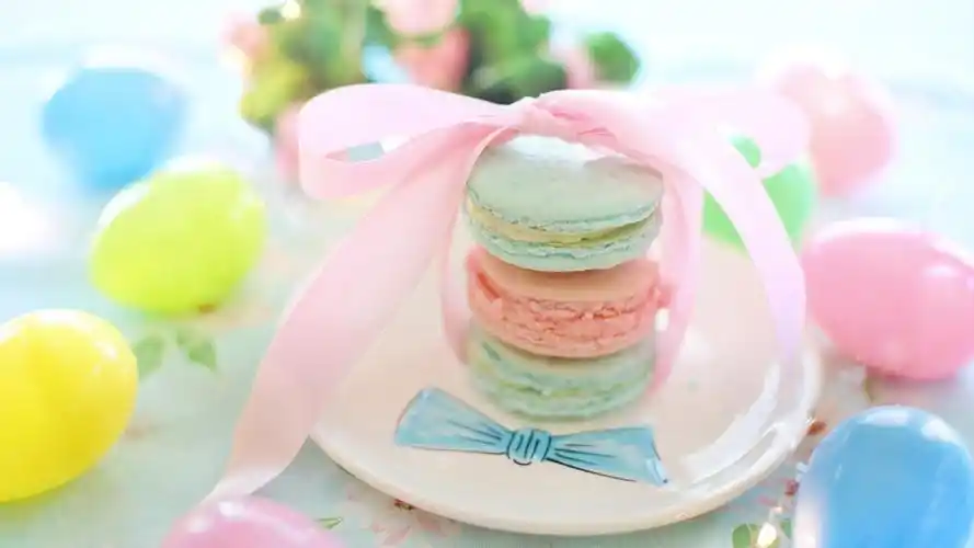 高清晰五彩马卡龙饼干壁纸