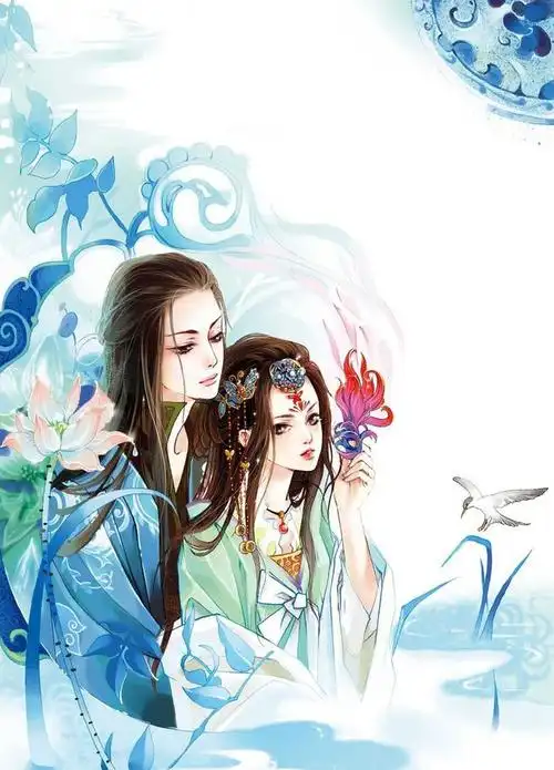 古代 古风人物 仙侠 小鸟依人 唯美 爱情 恋爱 游戏美术 插画 漫画