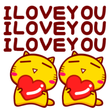 哈咪猫英文表情～i love you