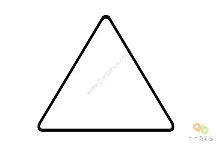 三角形简笔画 三角形简笔画步骤创意几何图形三角形画双子座简笔画