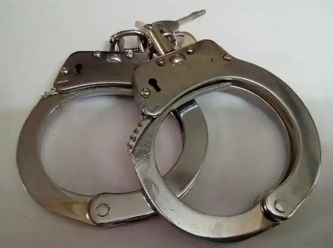 可定制的标志警察双锁不锈钢材料手铐