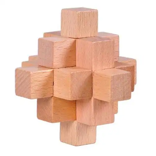 鲁班锁孔明锁系列玩具小九通九根锁成人智力休闲玩具木玩小菠萝