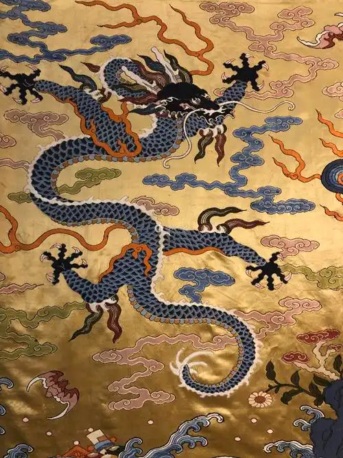 清 云锦双龙戏珠