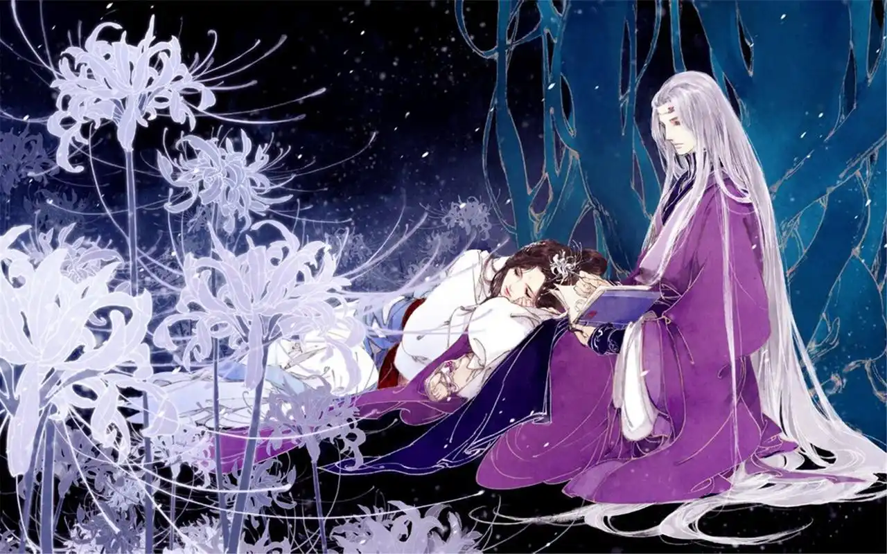 中国古装风格武侠小说人物唯美手绘图片桌面壁纸下载(1)