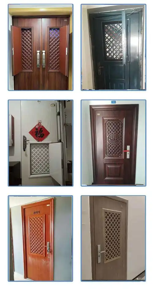 防盗门通风窗福昊达改加装通风透气窗百叶纱窗门入户子母门通风门门中