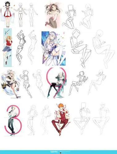 日系人体比例练习-动漫人物入门训练