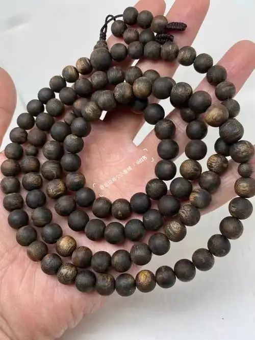 顶级沉水沉香奇楠念珠仅此一条有心水的来