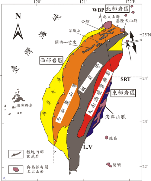 台湾断层分布图