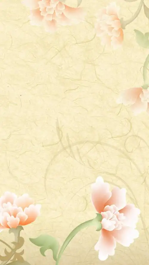 牡丹简约大气h5背景素材