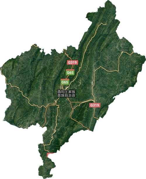 酉阳土家族苗族自治县高清卫星地图