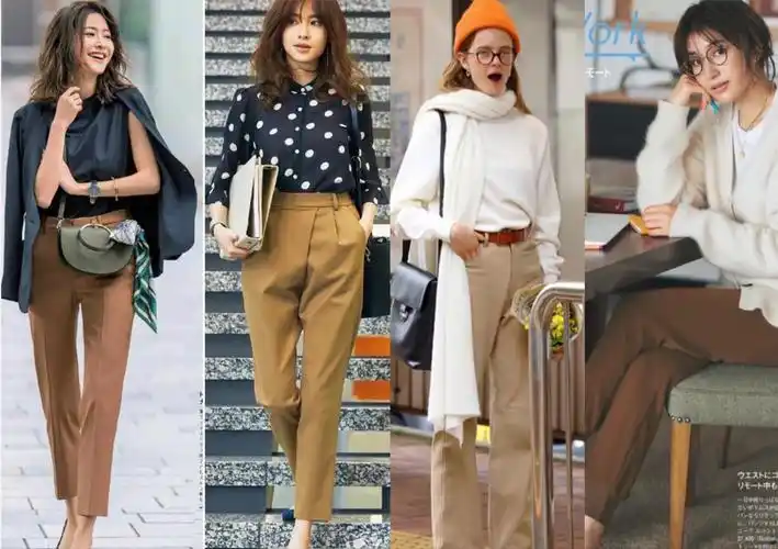 卡其色裤子配什么颜色上衣好看秋季卡其色裤子搭配