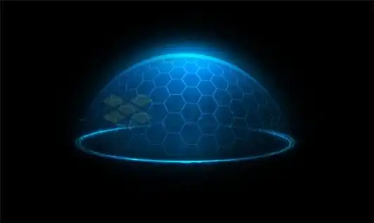 蓝色防护罩科幻风格护盾效果9198104psd免抠图片素材