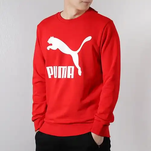 彪马puma男子休闲运动服大logo圆领针织套头针织卫衣579069