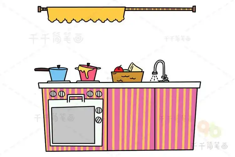 科幻厨房简笔画集厨房简笔画怎么画厨房简笔画图片大全厨房简笔画怎么