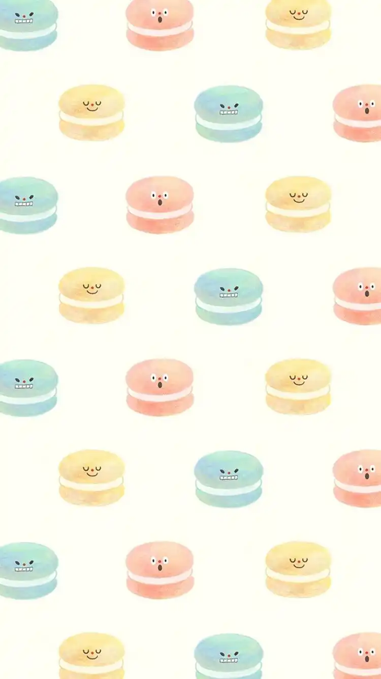 小清新马卡龙可爱卡通手机锁屏壁纸