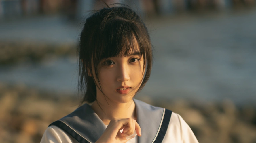 jk少女甜美清新写真上一图集:清纯美女秋冬季节户外唯美写真下一图集