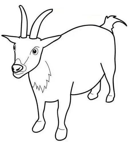 山羊对树漫画简笔画