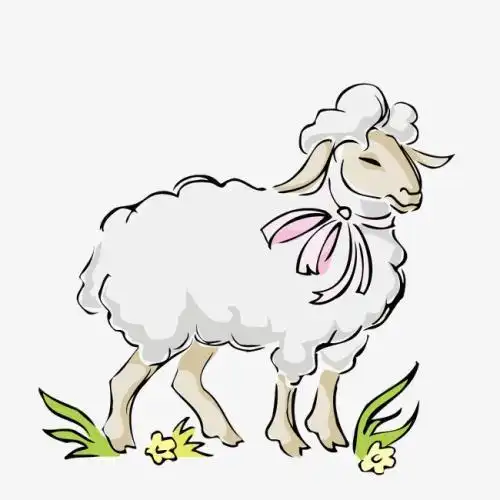 盘羊简笔画彩图