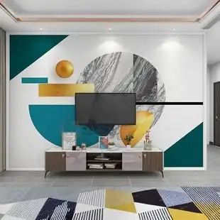 8d立体电视背景墙壁纸简约现代几何图形墙纸客厅卧室沙发影视墙纸