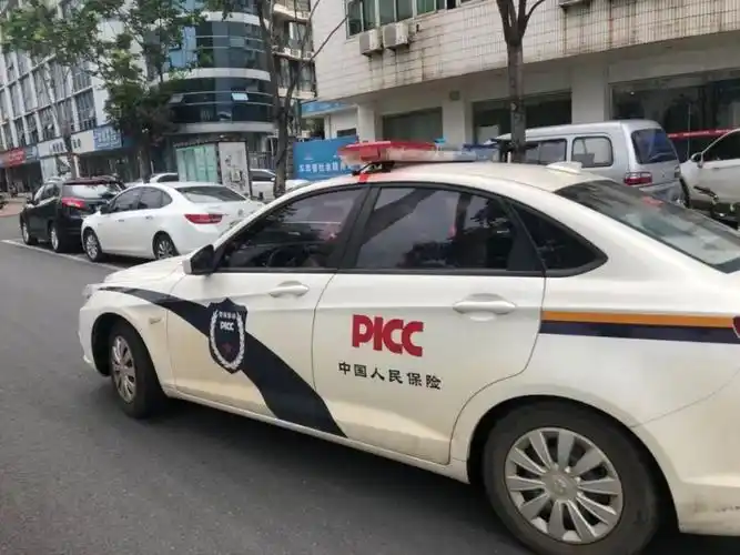 有警灯,外观看起来很像警车的车辆,车牌却不是警车牌照,而是普通的