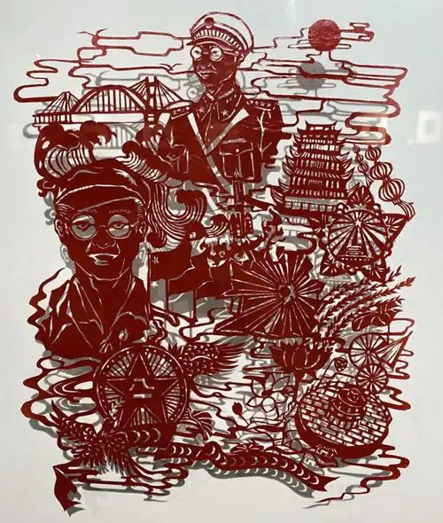庆百年华诞,亮红色初心 湖南工程学院学子创作"湘潭印象"系列剪纸