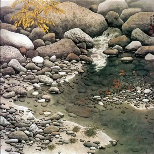 卵石情怀画