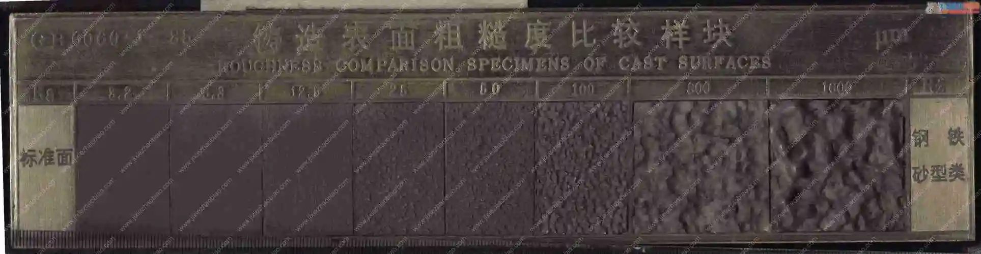 粗糙度比较样块图片