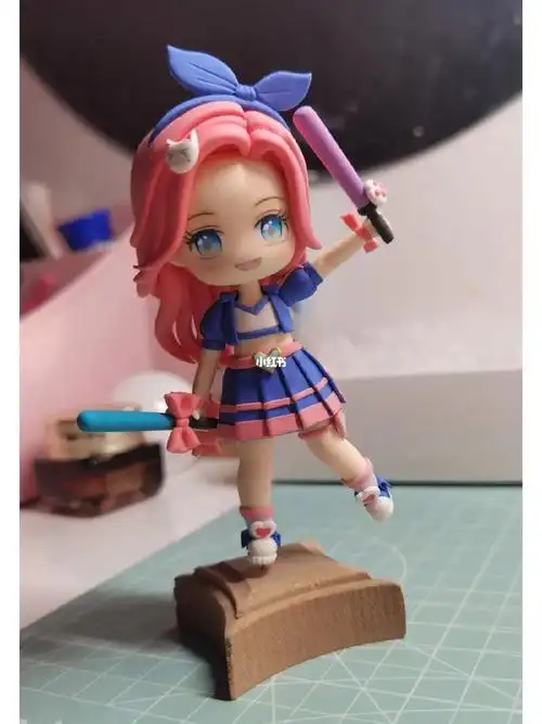 王者荣耀阿轲节奏热浪超轻粘土手办客定款