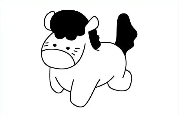 动物简笔画,马简笔画,简笔画图片