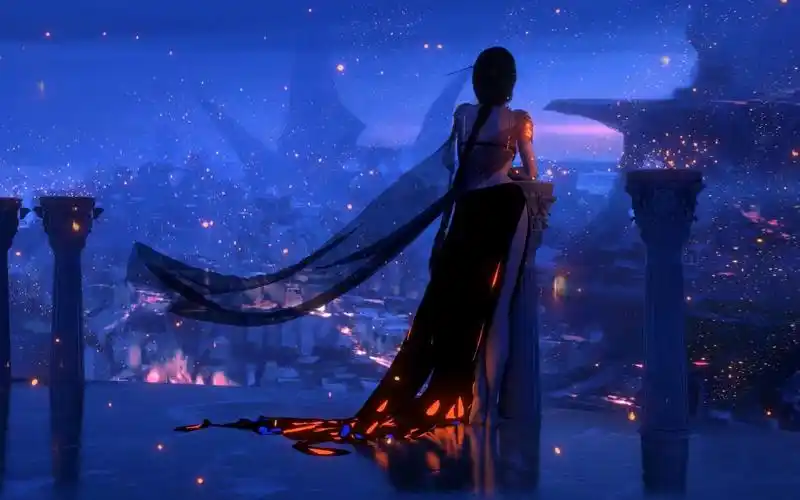 4k60帧鬼刀动态壁纸3440x1440pro夜晚风