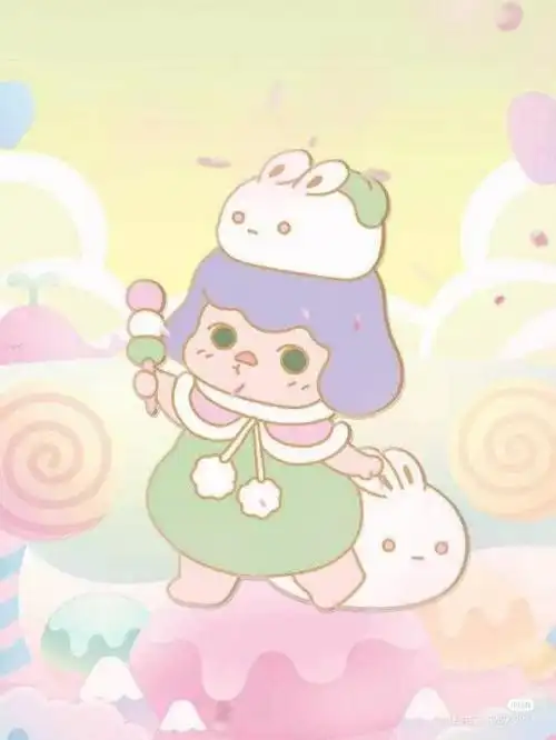 少女心盲盒封面简笔画