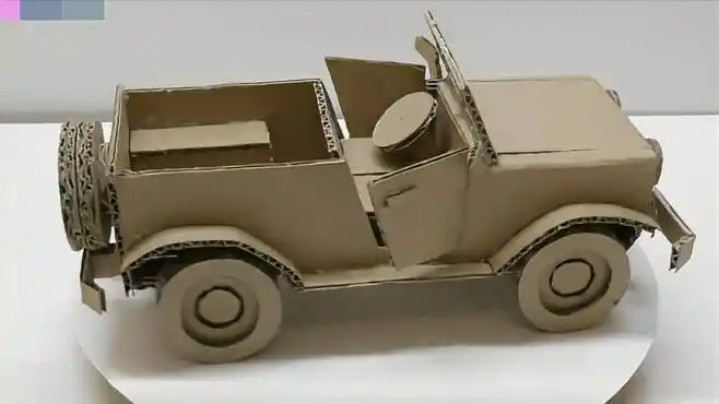 「diy纸板手工详细教程」教你如何用纸板制作辆越野车,非常简单-生活