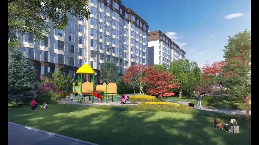 一套住宅小区景观效果图