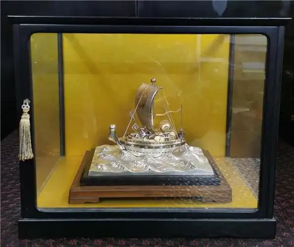 023日本回流昭和年间纯银制发财宝船有款