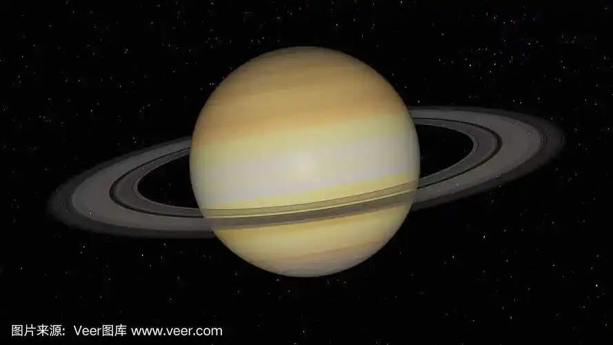 土星(3d渲染,图像元素由美国宇航局提供)