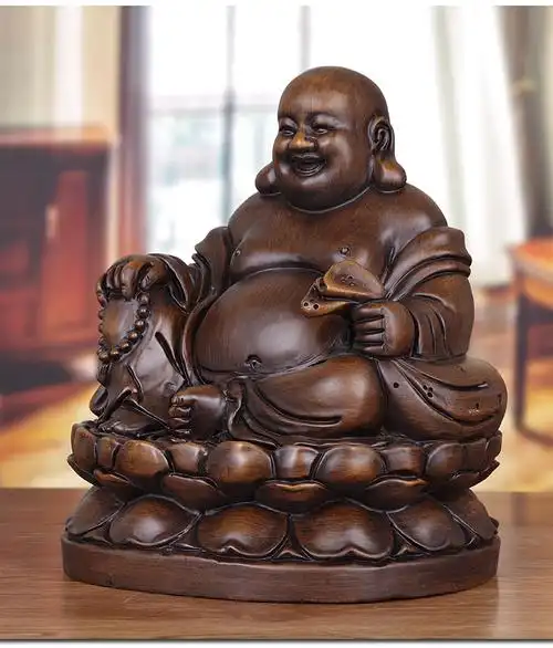 黑檀木弥勒佛(长25*高28厘米)精品木雕