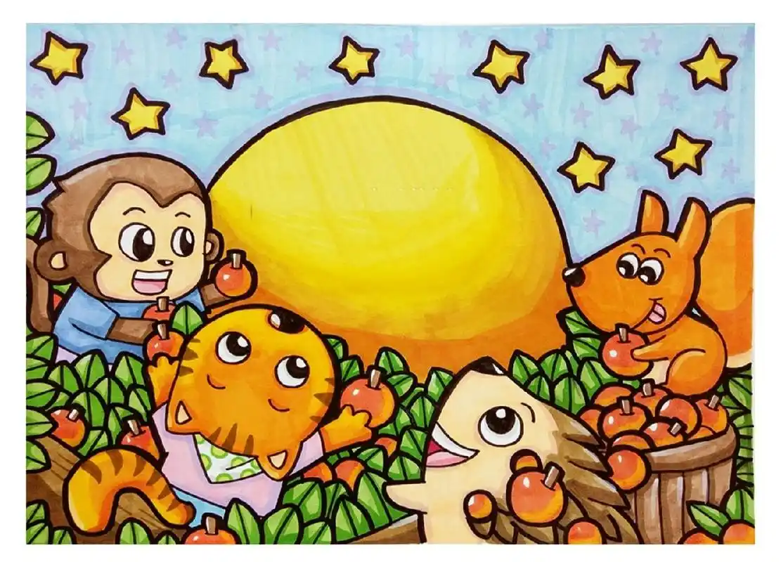 动物 简笔画 蜡笔画 原创作者:丹尼索蜡笔画