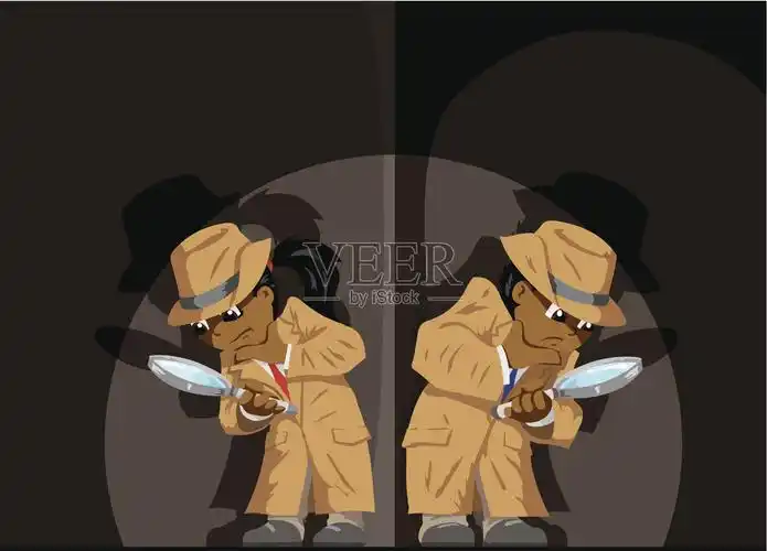 可爱的小侦探插画图片素材