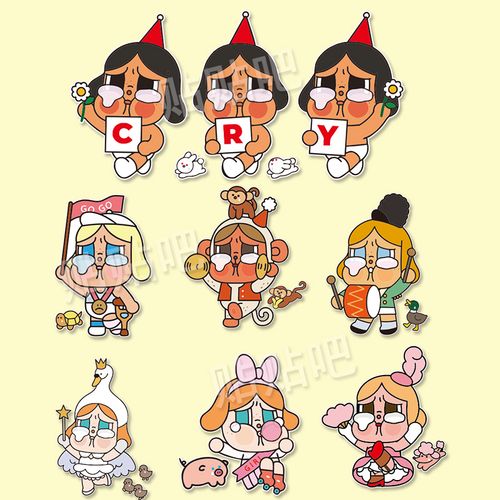 卡通哭娃cry baby 巡游系列笔记本电脑电动车收纳箱亚克力板贴纸