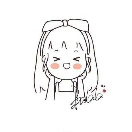 简笔q版小头像手绘头像女生手绘简笔画卡通动漫二次元呆萌头像女生简