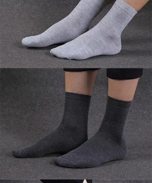男袜子.棉中筒四季中长袜运动防臭黑色纯色男士棉袜春夏季薄款潮