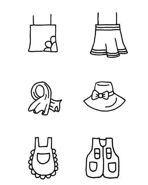 衣服的画法简笔画 衣服的画法简笔画图片女士