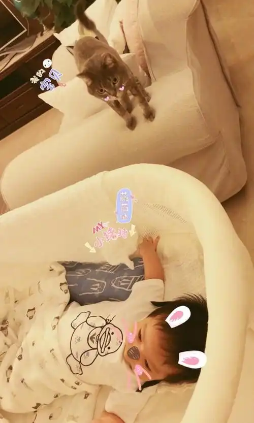 李晟首公开儿子正面照 亲昵称萌娃为"好看弟弟"