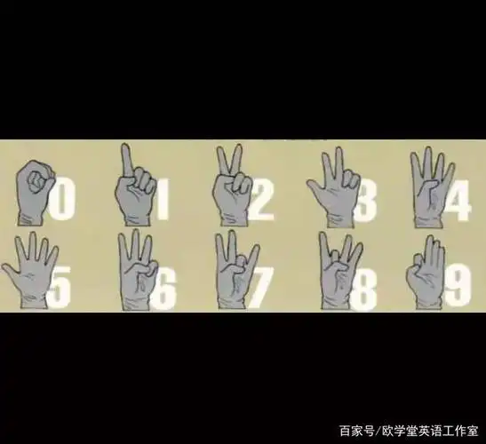 再来一张美国人10个数字手势图,大家也可以参考一下.